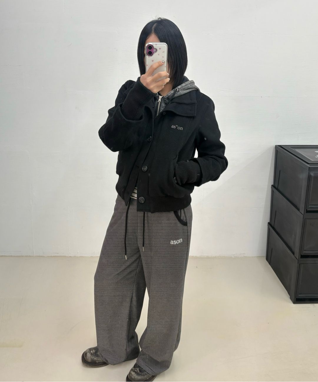 MUSINSA | ASON DUMBO WOOL JACKET / GRAY