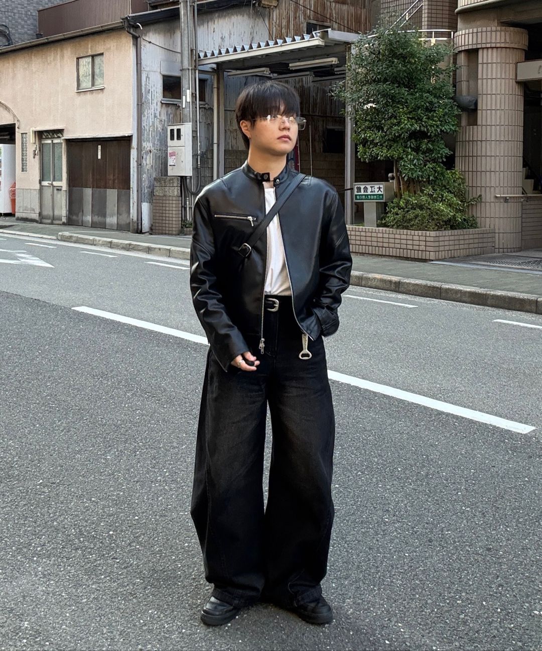 MUSINSA公式 | DRAW FIT バイカーシングルレザージャケット[ブラック]
