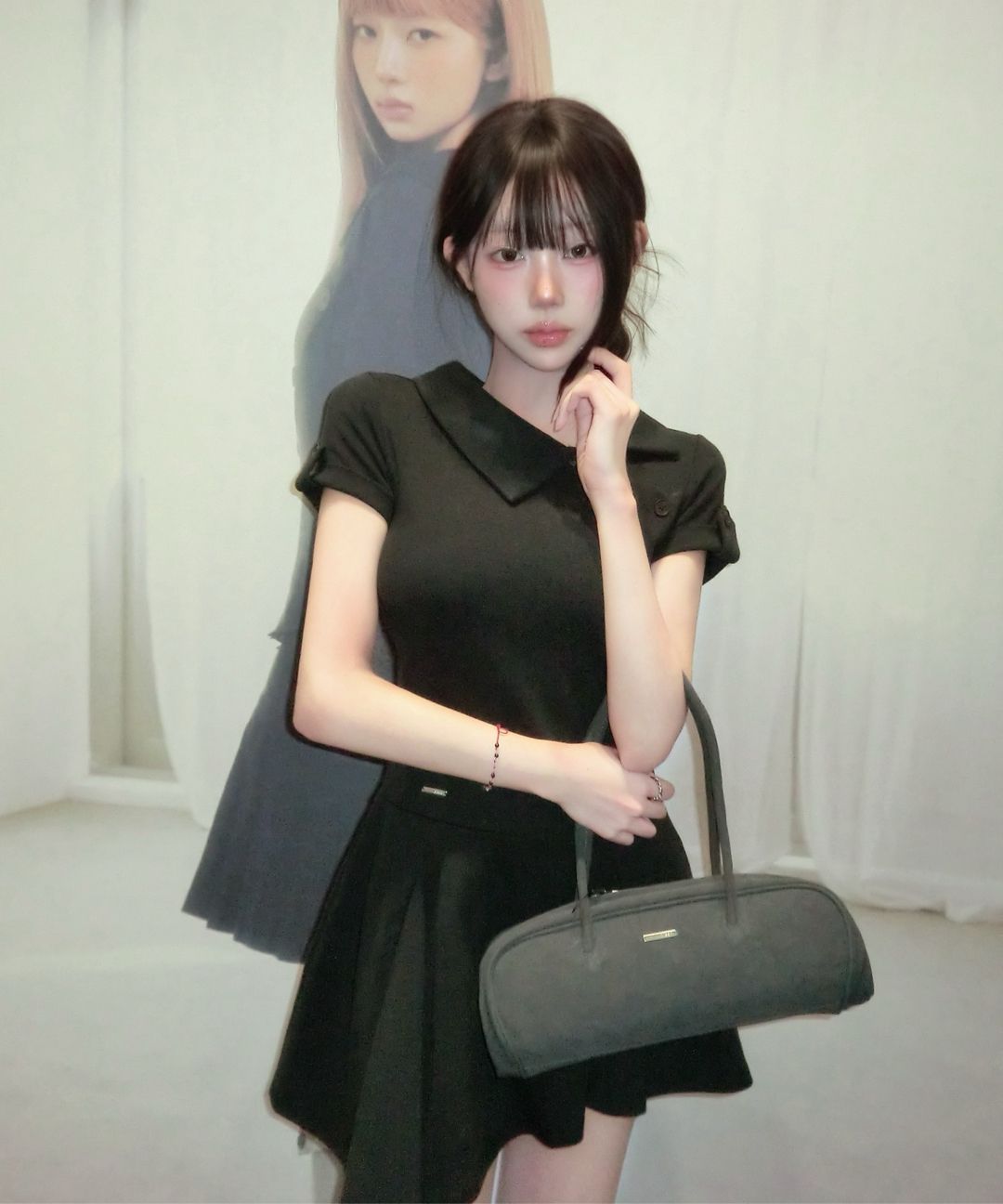 ワンピース misekiseoul slash button flare one piece MUSINSA | MISEKI SEOUL Slash button flare one piece BLACK