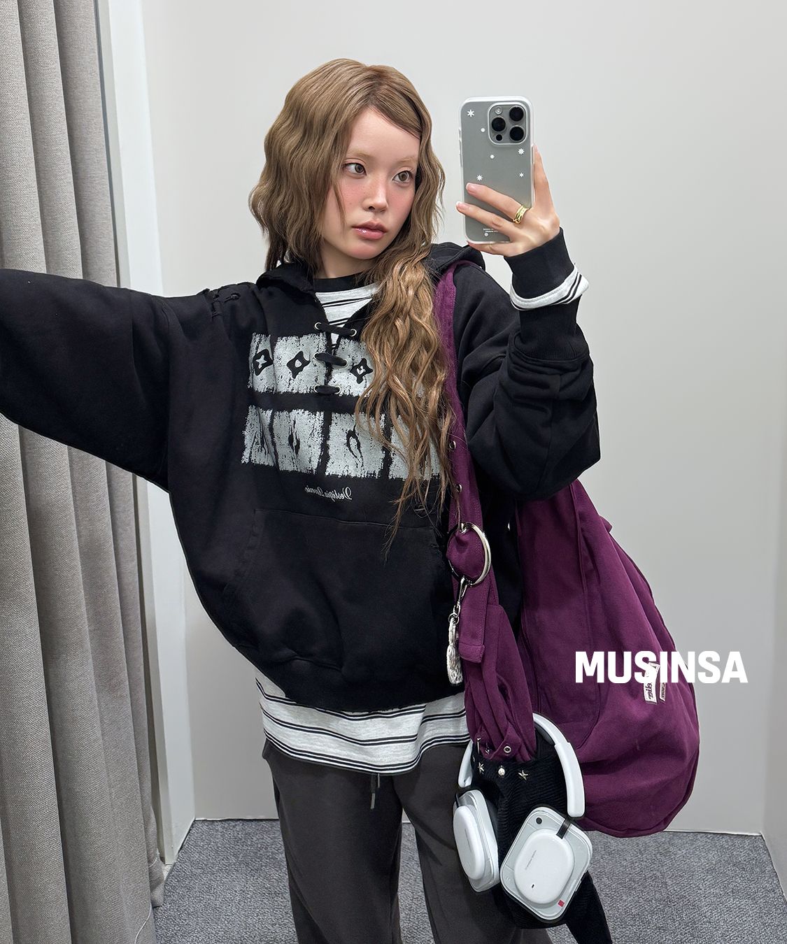 낫포너드(NOT4NERD) Dying Ember Slit Pullover Hood - Black - 사이즈