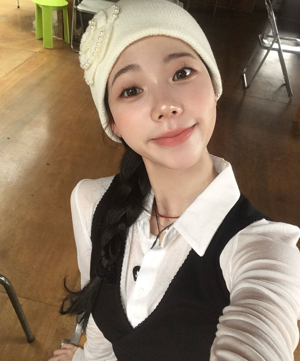 셋업이엑스이(SETUP-EXE) PEARL CORSAGE BEANIE / MELANGE GRAY