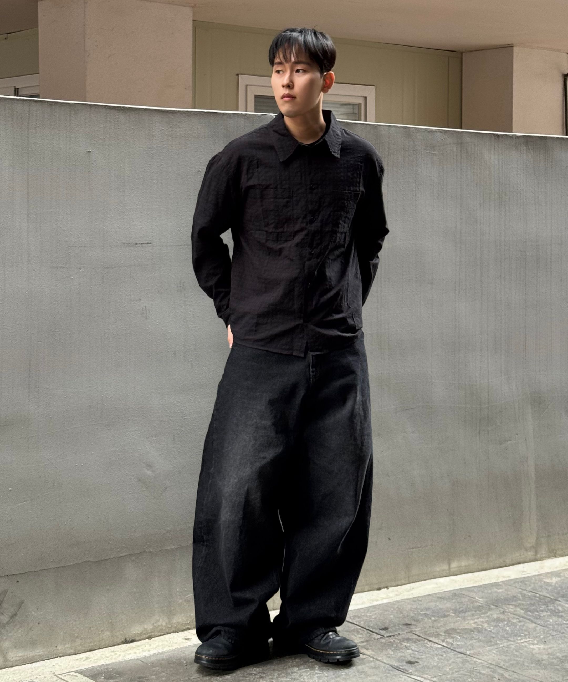 MUSINSA公式 | BEGIN202 ソリッドクロップTシャツ[ブラック]