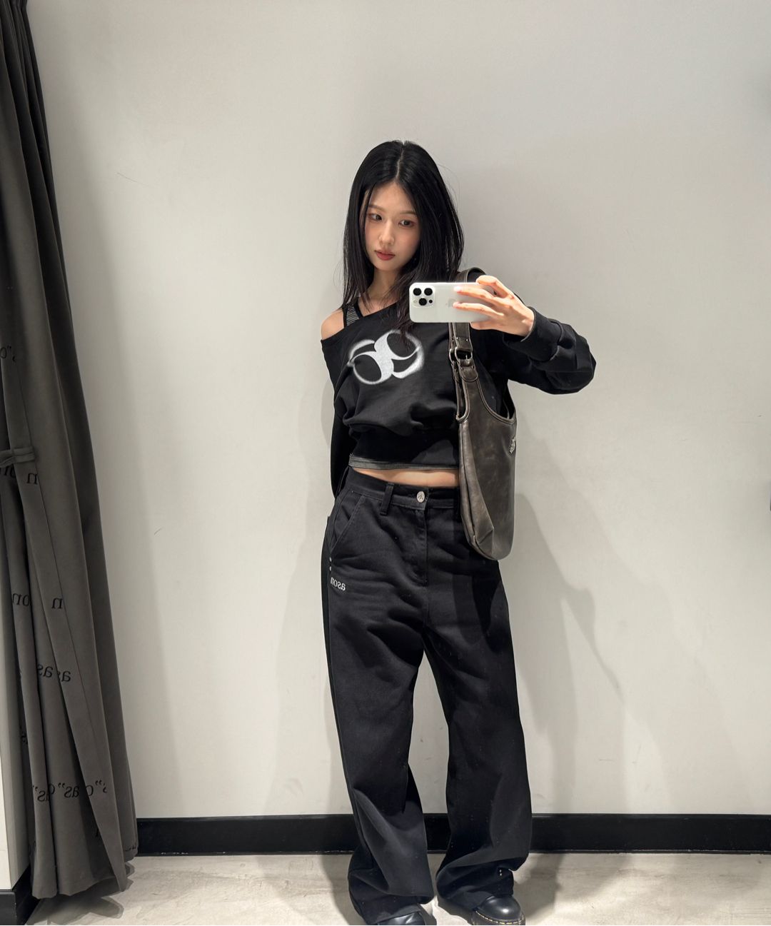MUSINSA公式 | ASON SMOG WIDE PANTS / BLACK