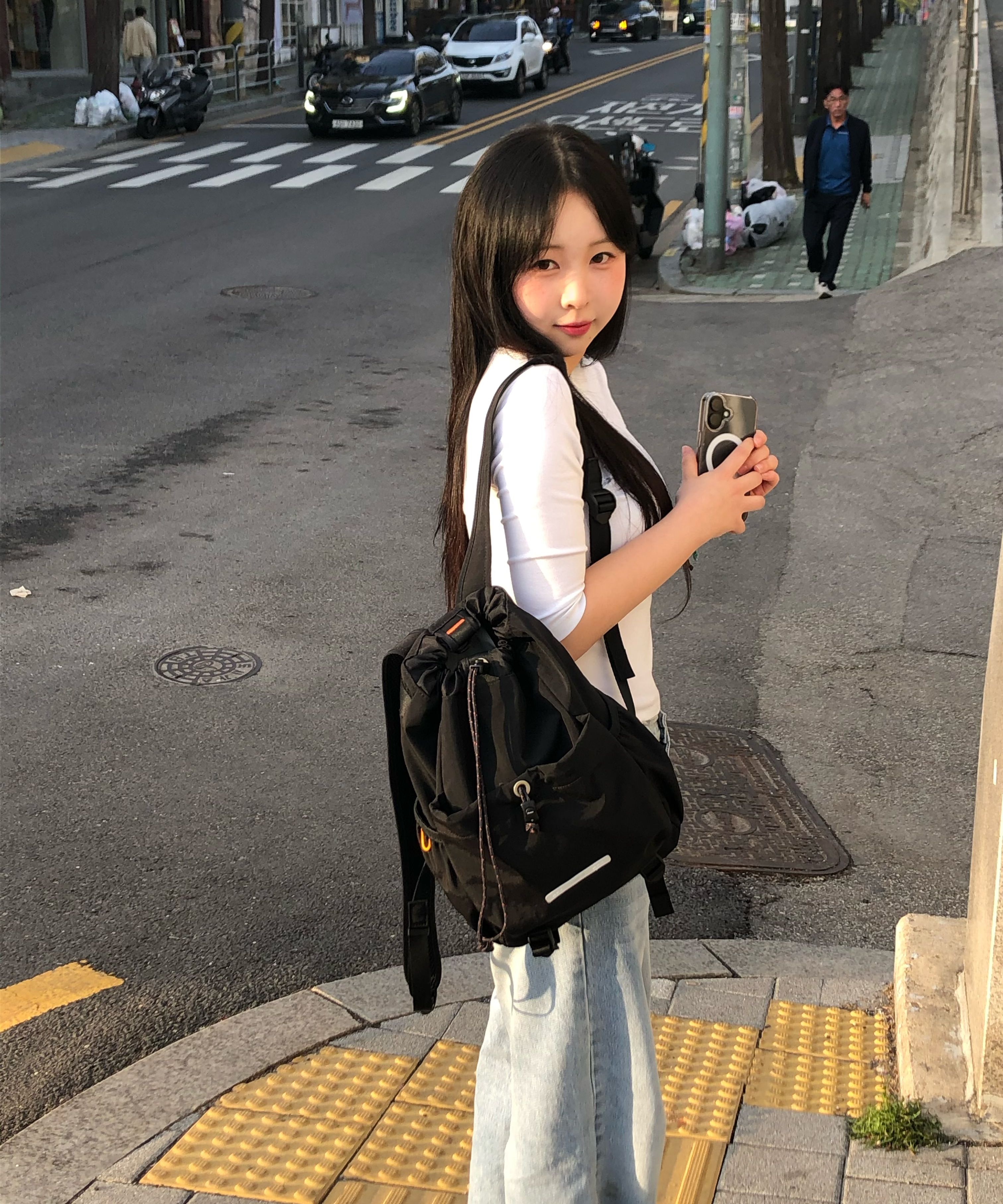 MUSINSA | RAWROW String Mini Backpack 763 ep.3 Charcoal