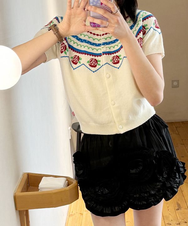 시눈(SINOON) Rose Frill Mini Skirt (White) - 사이즈 & 후기 | 무신사