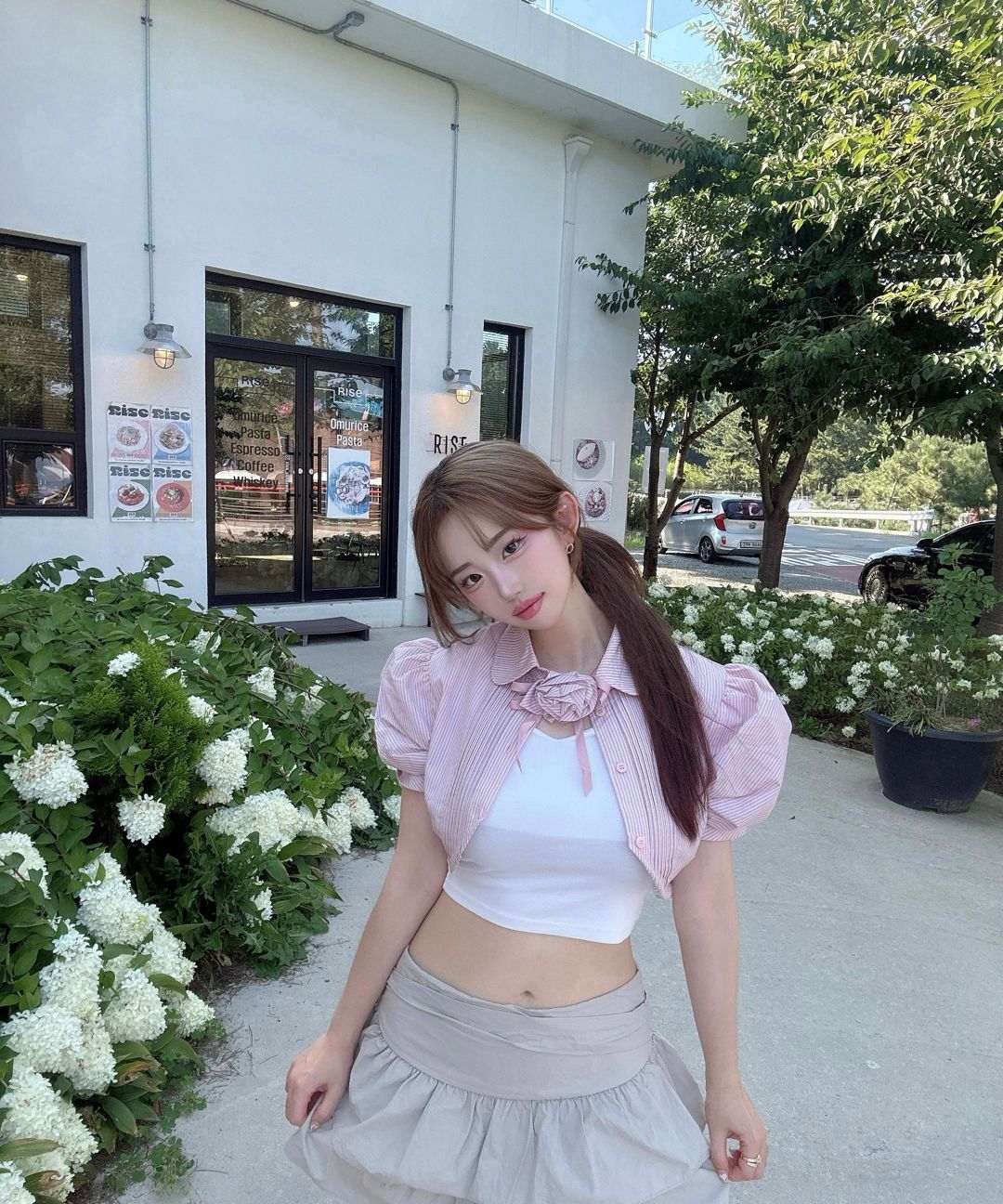 MUSINSA公式 | SCULPTOR Rosetta Baby Shirt Pink Stripe