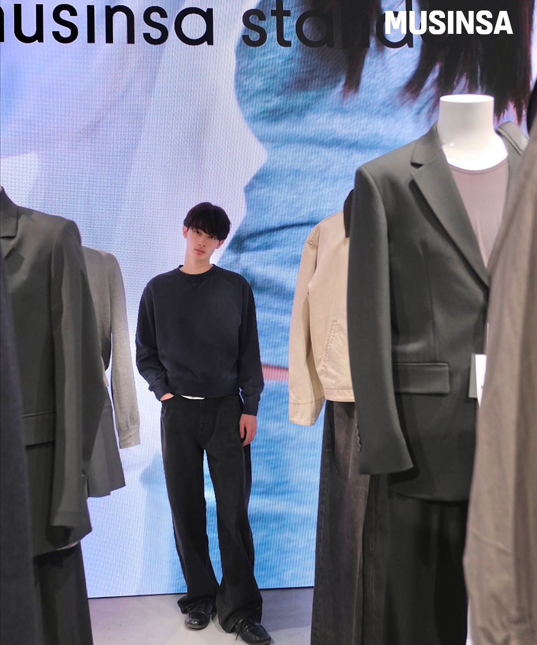 MUSINSA公式 | MUSINSA STANDARD エクストラワイドデニムパンツ[ダーク 