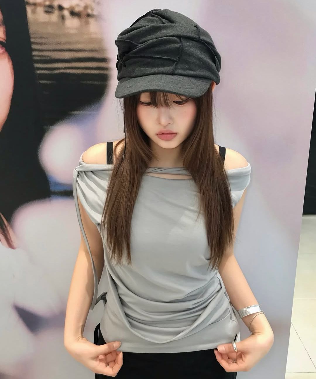 플레어업(FLAREUP) Soi Draped Cap (FL-743_Charcoal) - 사이즈 & 후기