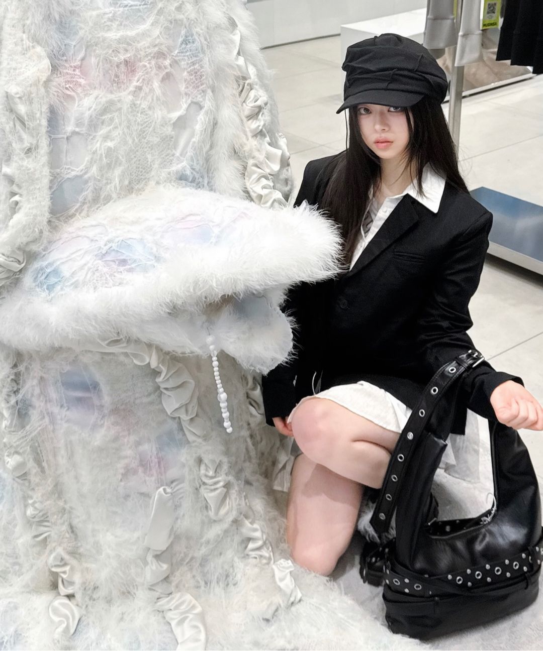 플레어업(FLAREUP) Soi Draped Cap (FL-743_Charcoal) - 사이즈 & 후기