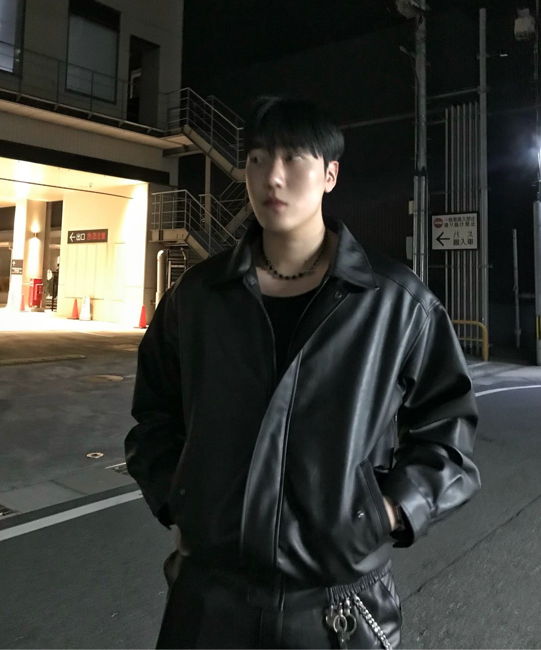 MUSINSA公式 | VTWO 465-3 VEGAN LEATHER OVERFIT JACKET_BLACK
