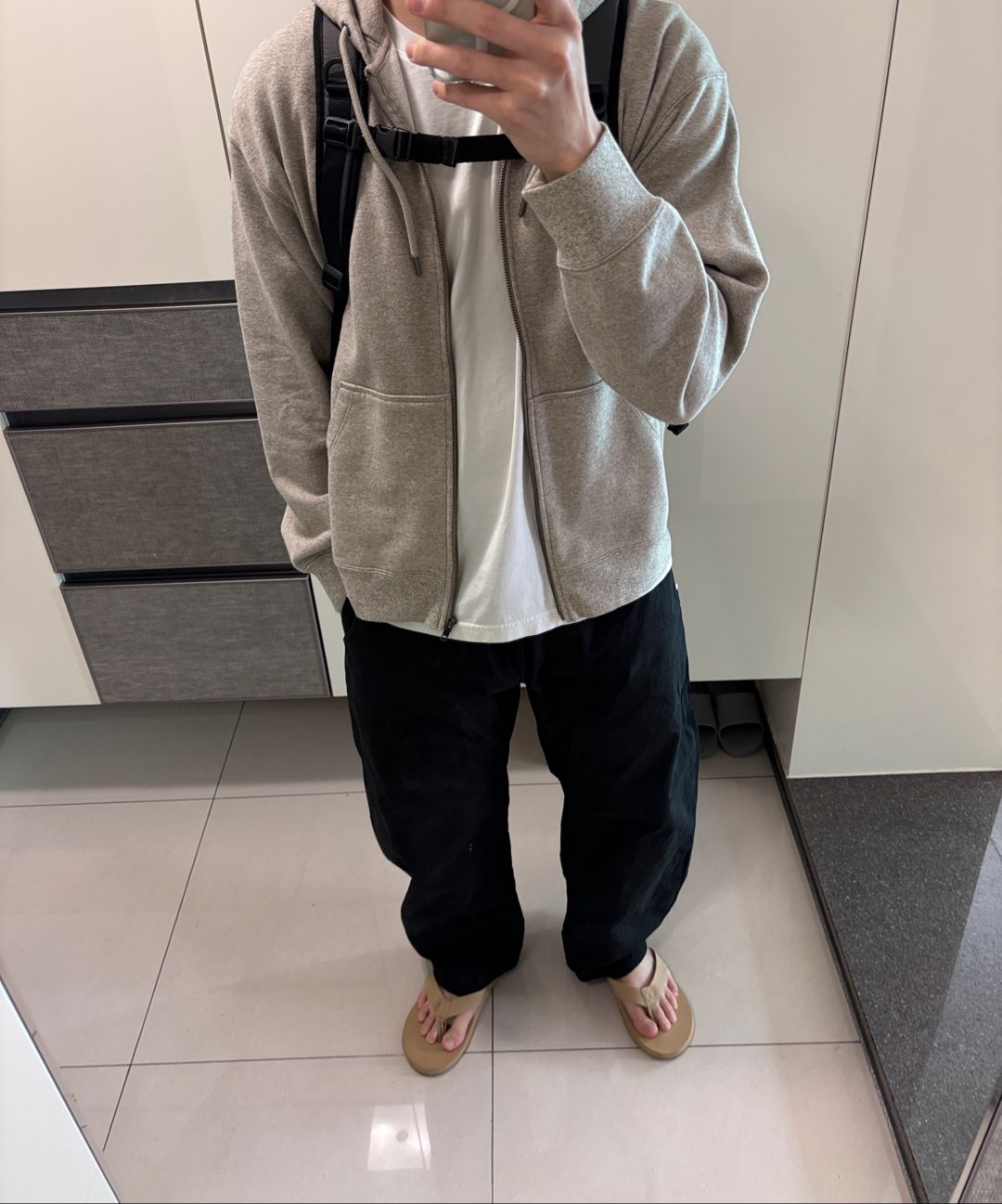 MUSINSA | MUSINSA STANDARD ZIP-UP HOODIE [CREAM]