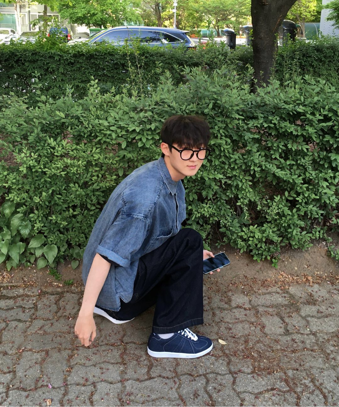 MUSINSA公式 | TAKEASY ボタンフライカーブデニムパンツ（インディゴ