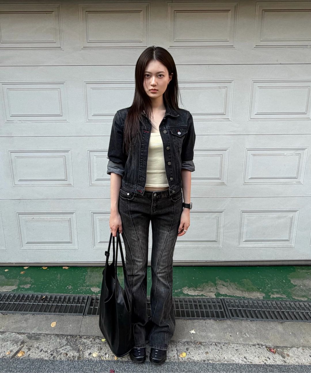 MUSINSA公式 | DECET WOMEN Curved Slim Low Rise Flared Jeans