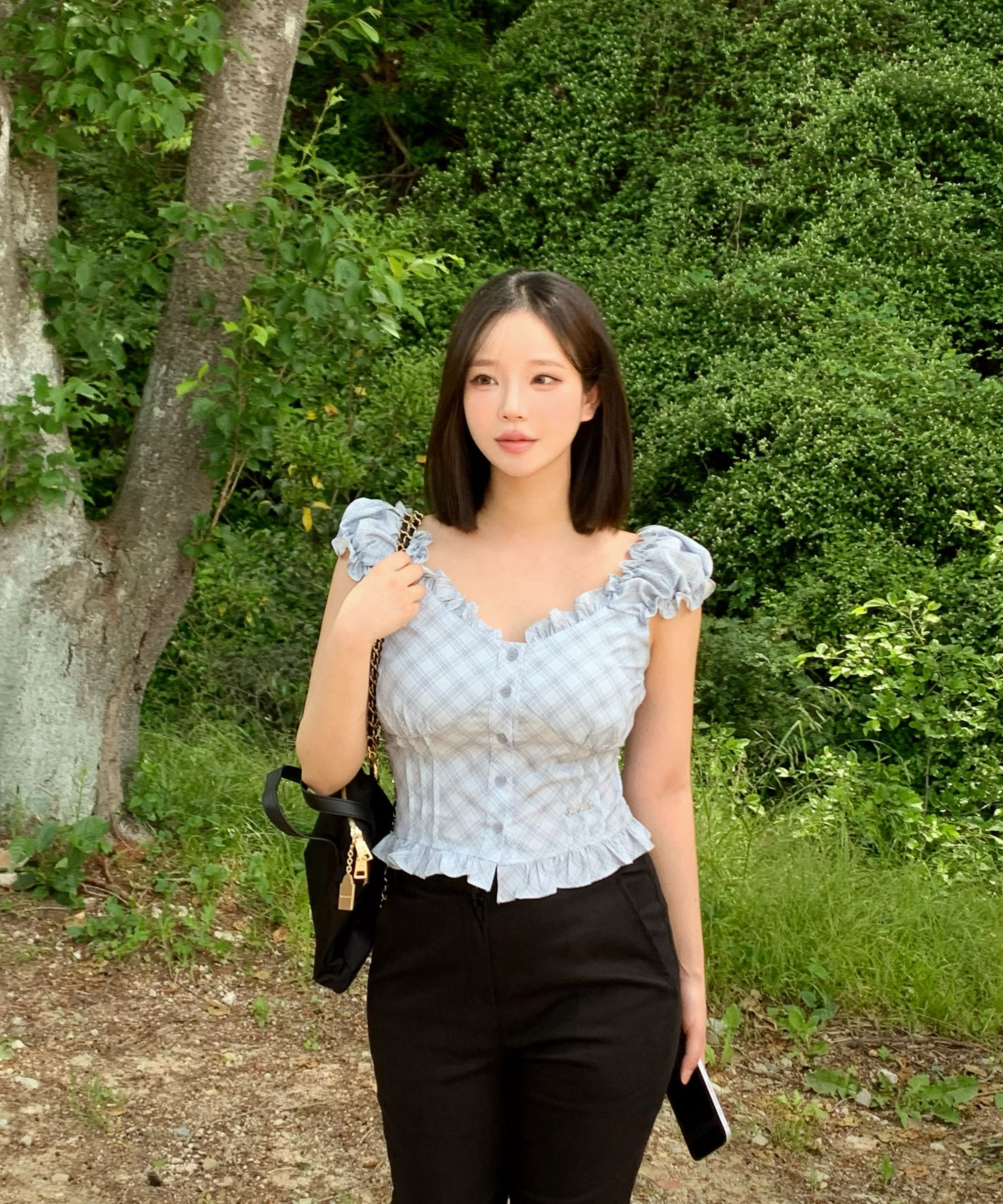 MUSINSA公式 | ROSEFRANTZ Frill Shirring Sleeveless [Flower]