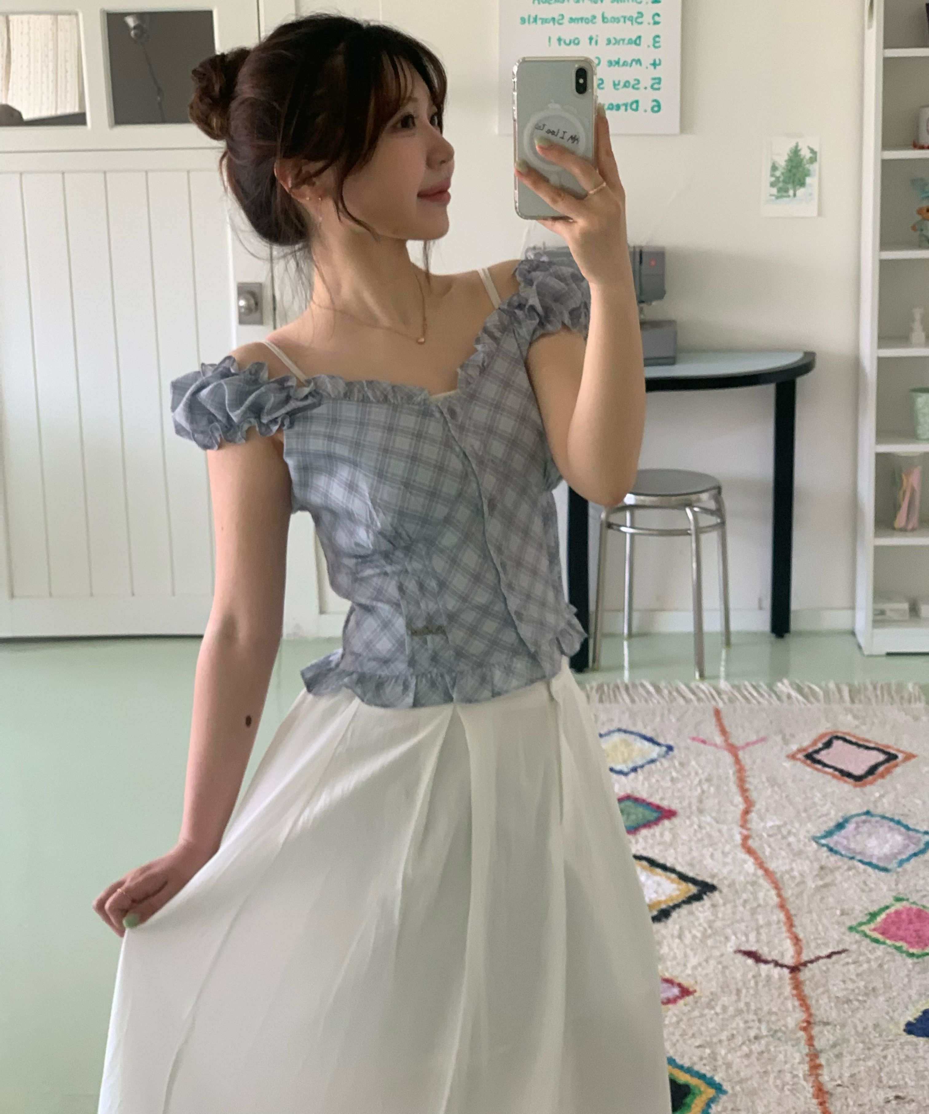로제프란츠(ROSEFRANTZ) Frill Shirring Sleeveless [Pink] - 사이즈
