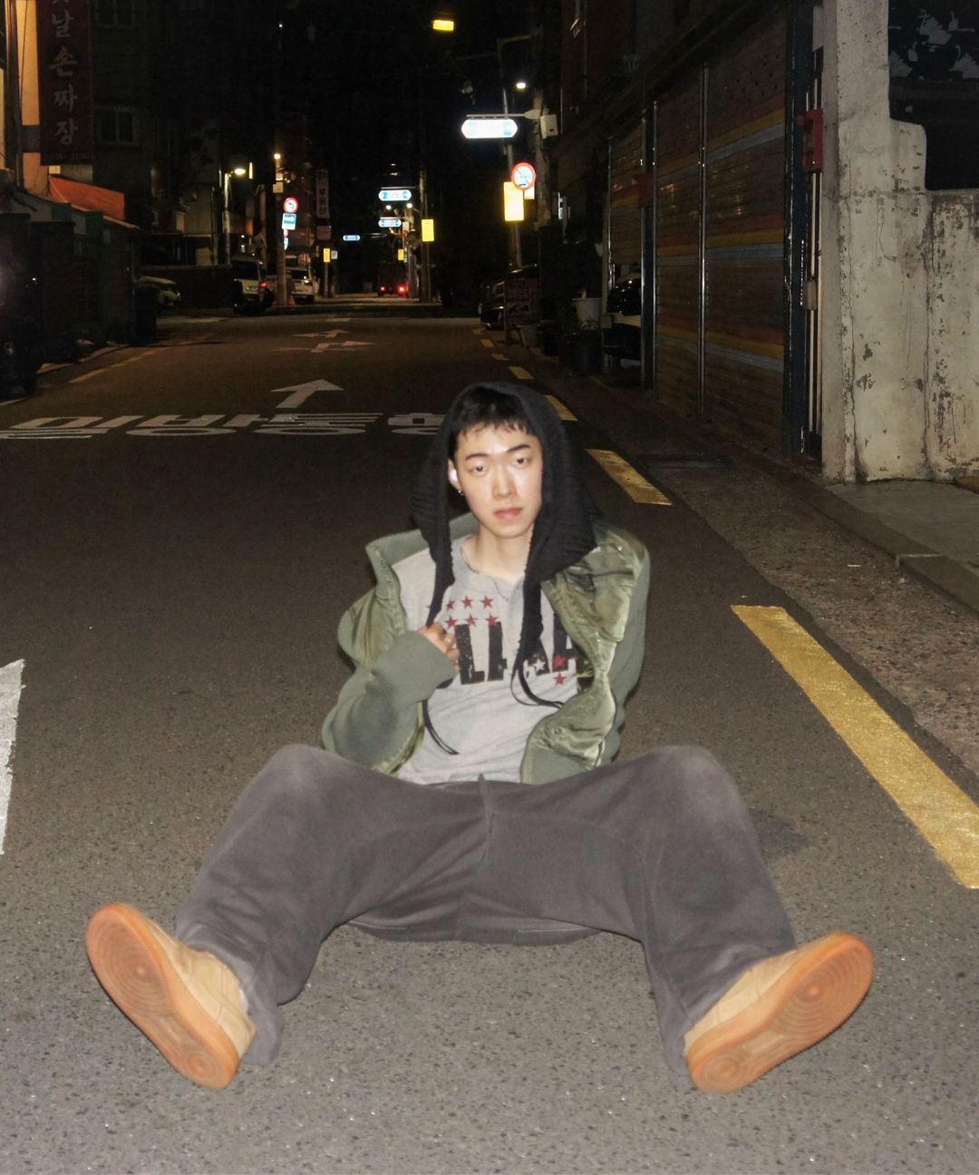 MUSINSA公式 | AAKAM Knitted Nylon Jacket (Khaki)
