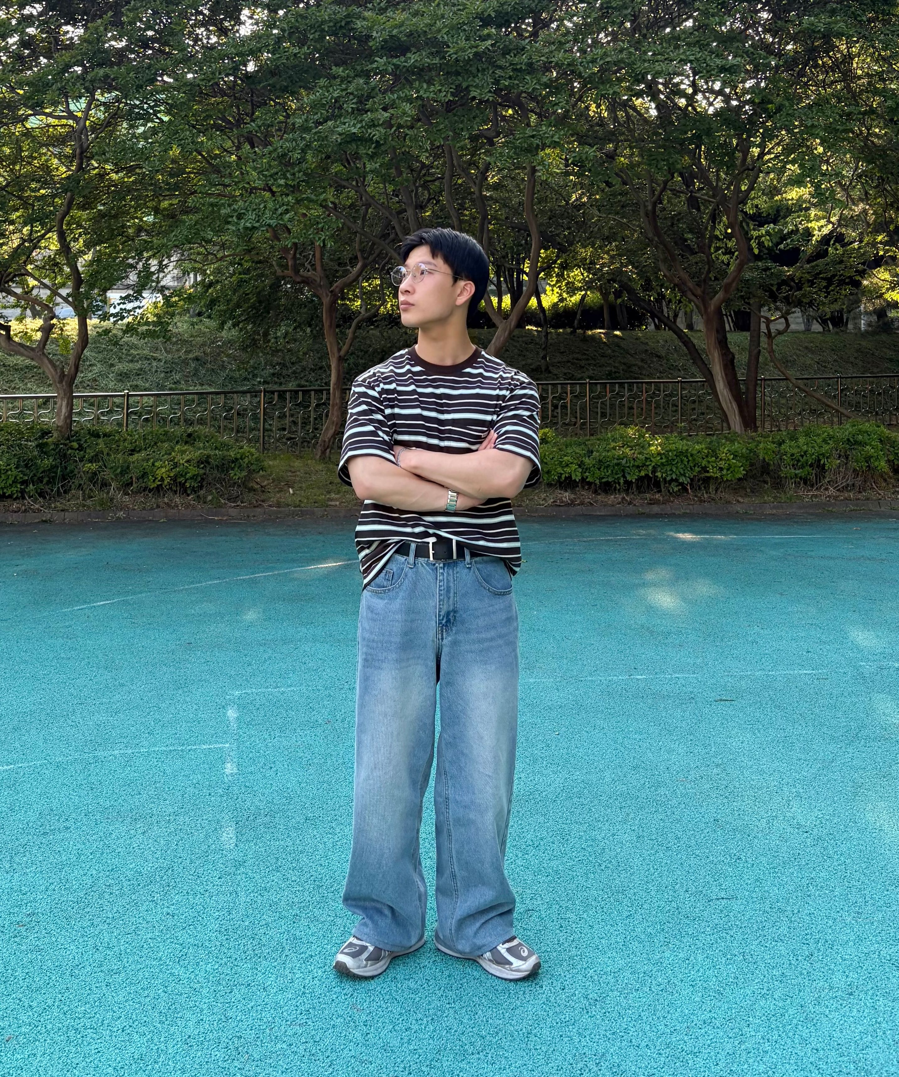MUSINSA公式 | SIGNATURE BARREL カーブドデニムパンツ[ブラック]