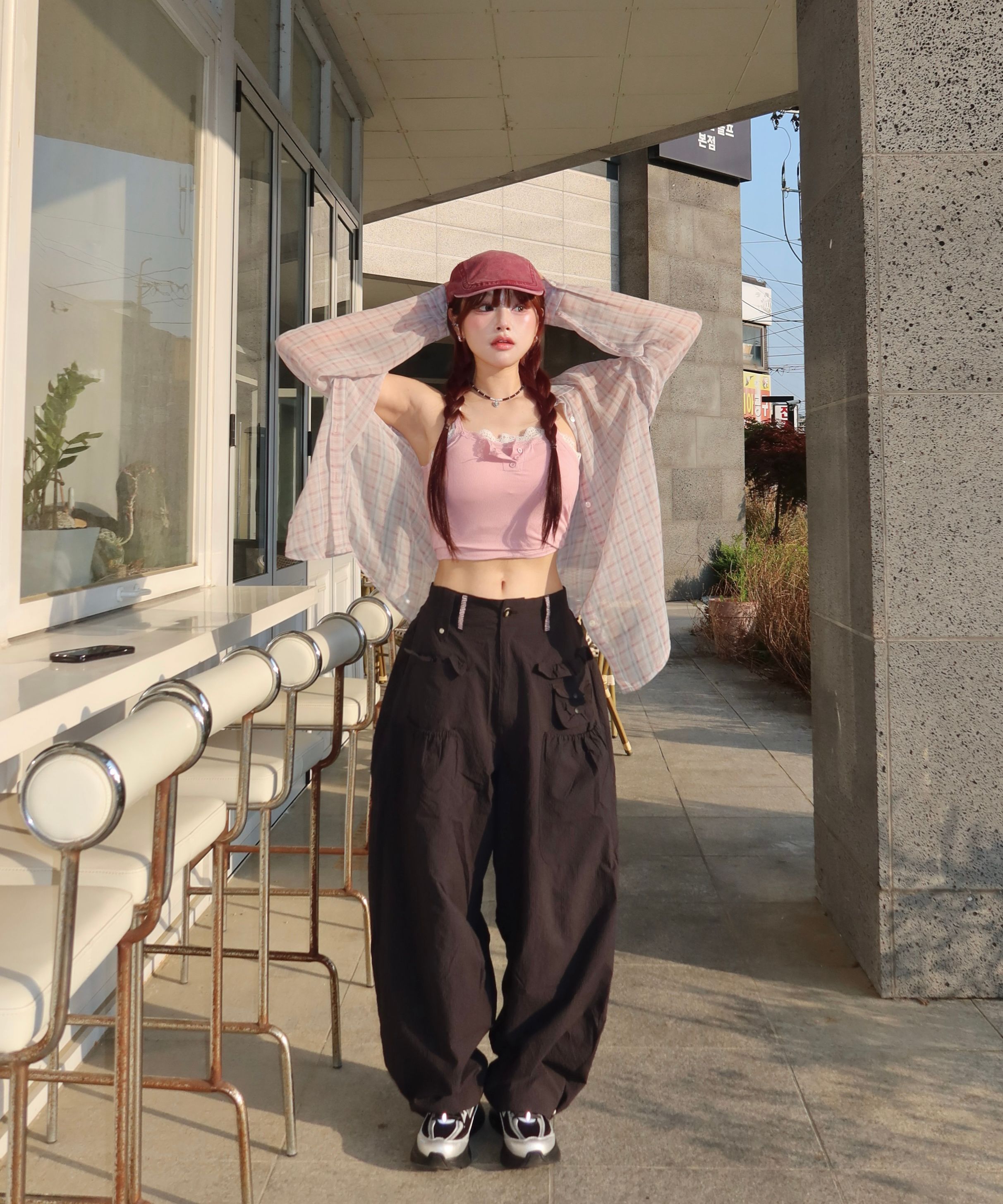 MUSINSA | RuNaKiHu WXP042 Saki Frill Seersucker Wide Pants (BLACK)