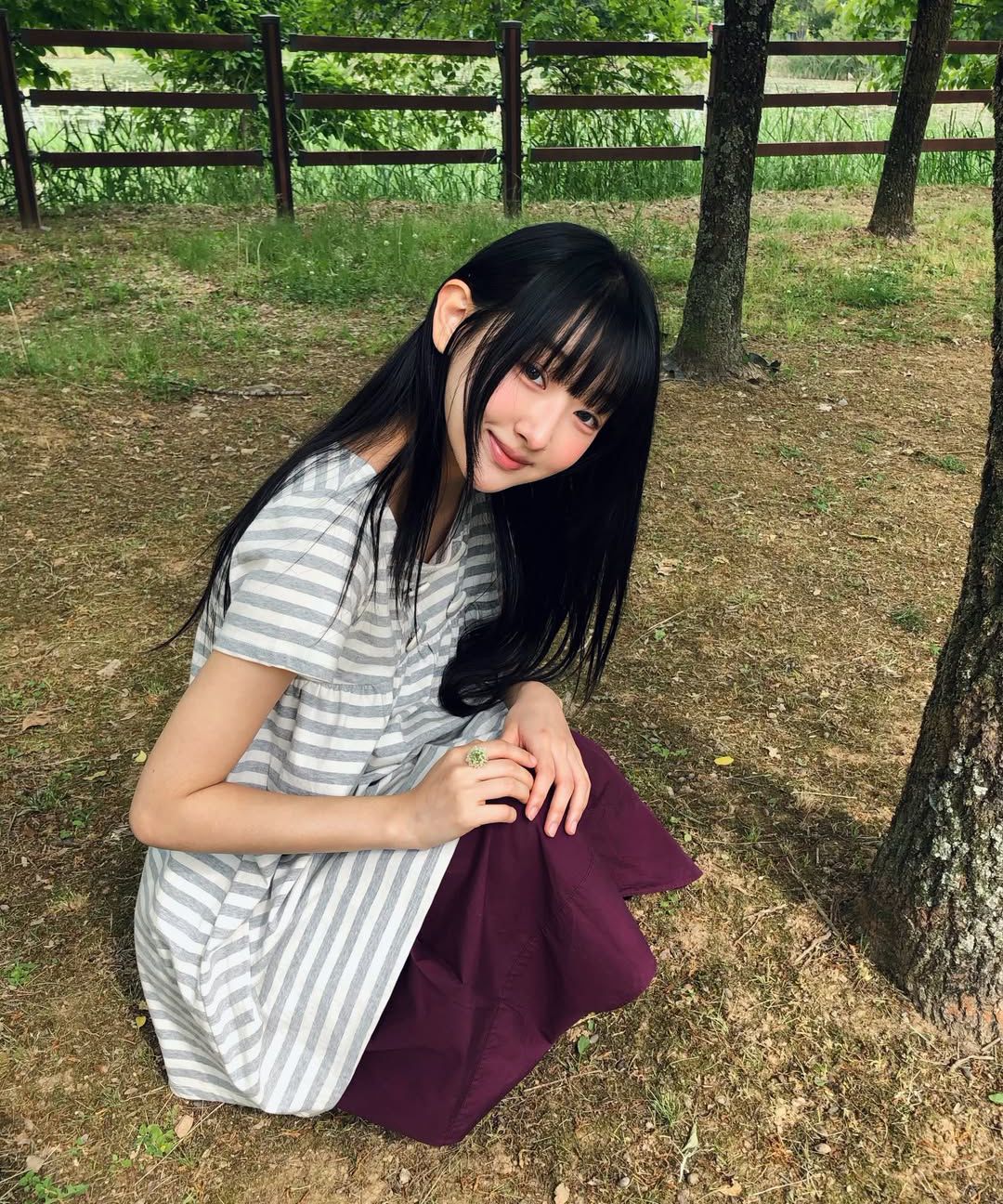 익스파이어드걸(EXPIRED GIRL) [5th] Emily Button Top Stripe