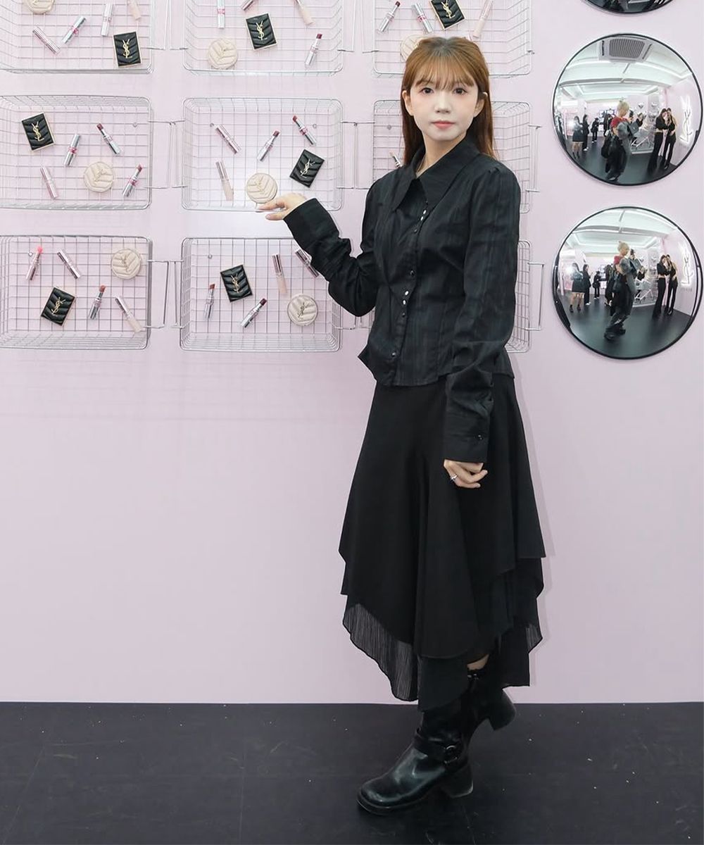 Miseki seoul Flutter folding skirt グレー MUSINSA | MISEKI SEOUL Unbalanced layered skirt BLACK