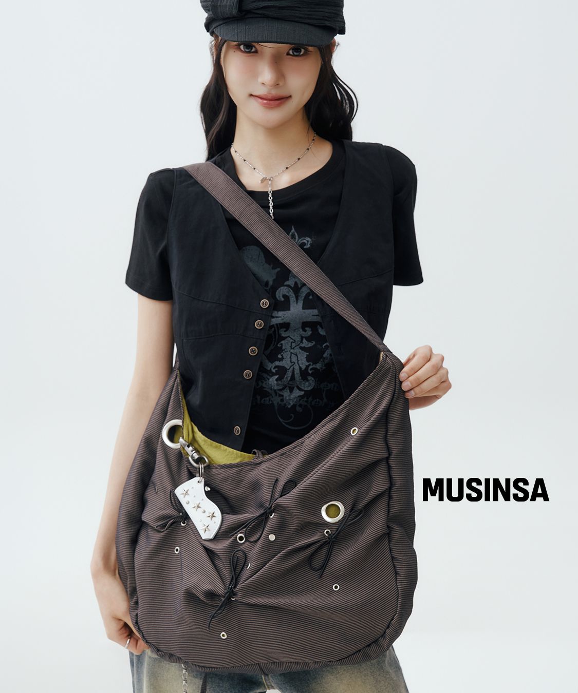 포에지담(POESIEDAME) RUBAN NOUVELLE MARGOT HAT IN BLACK - 사이즈
