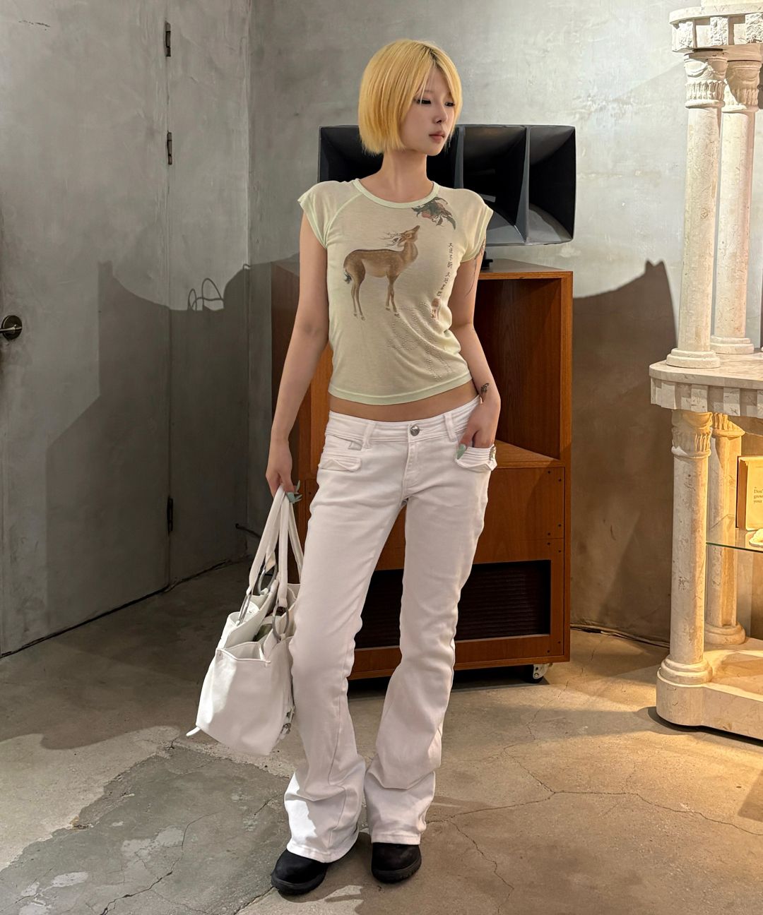 스컬프터(SCULPTOR) Zen Deer Tee Mint - 사이즈 & 후기 | 무신사