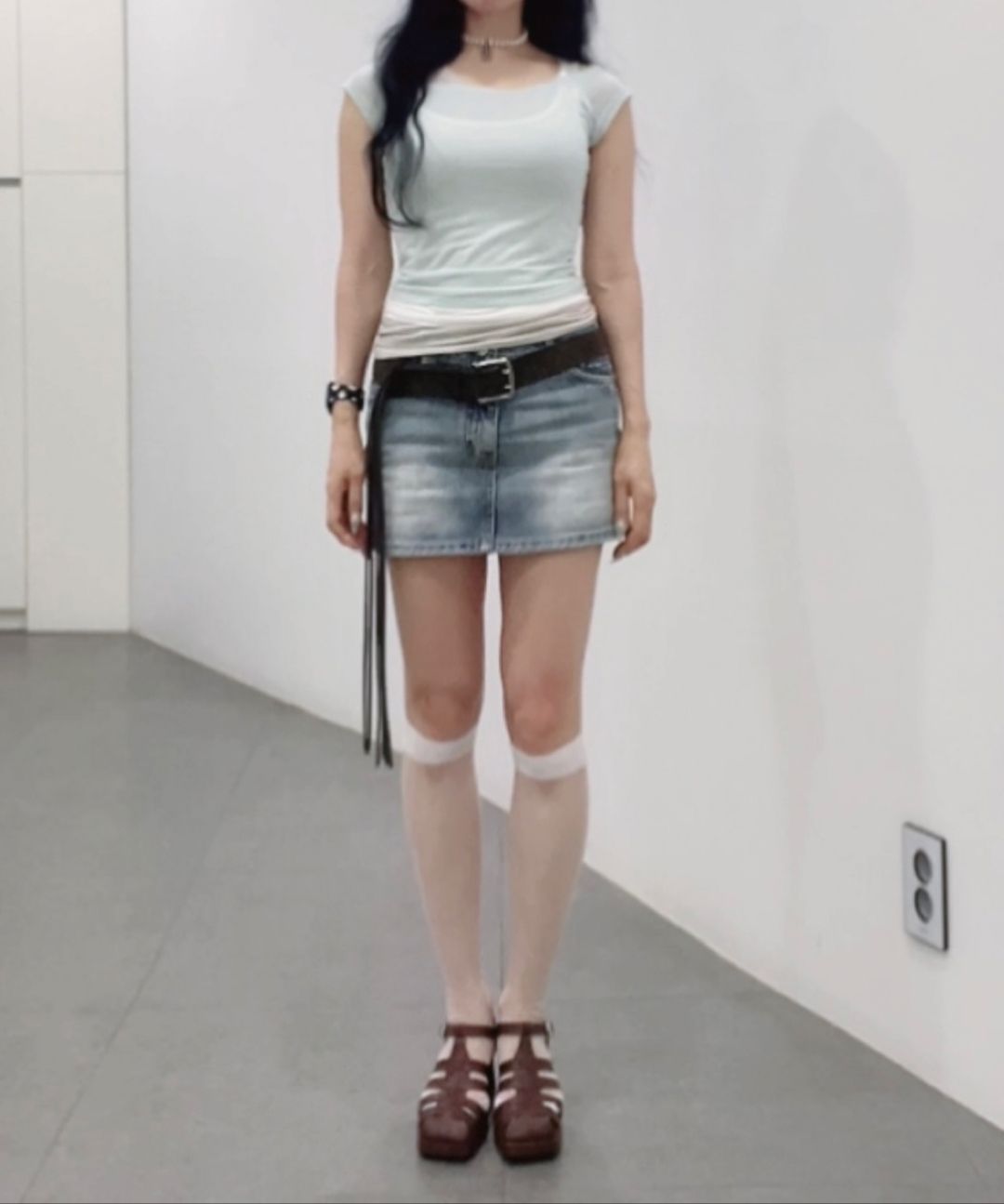 스컬프터(SCULPTOR) Lazy Sleeveless Layered Tee Mint - 사이즈
