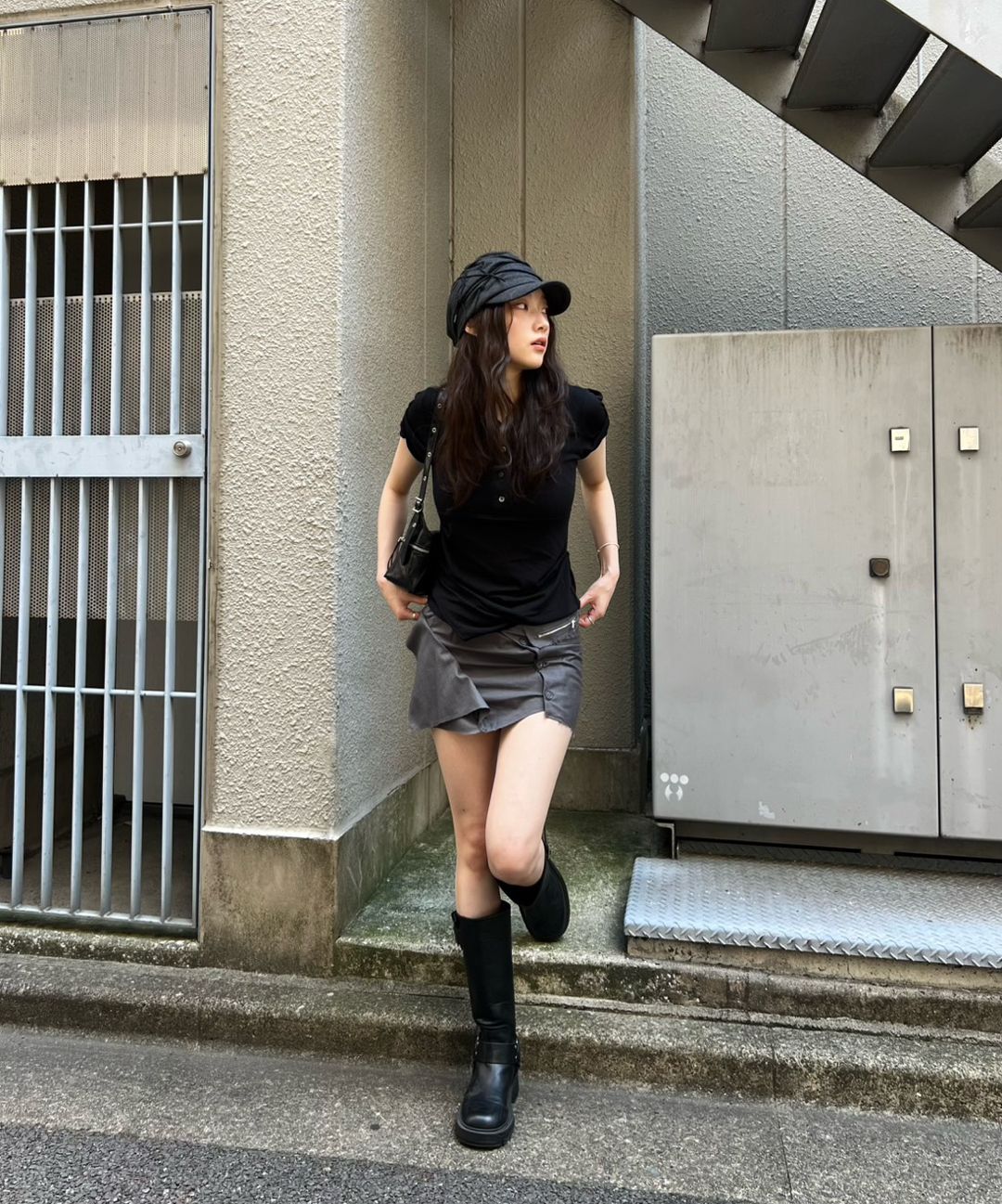 MUSINSA公式 | FLAREUP Soi Draped Cap (FL-743_Black)