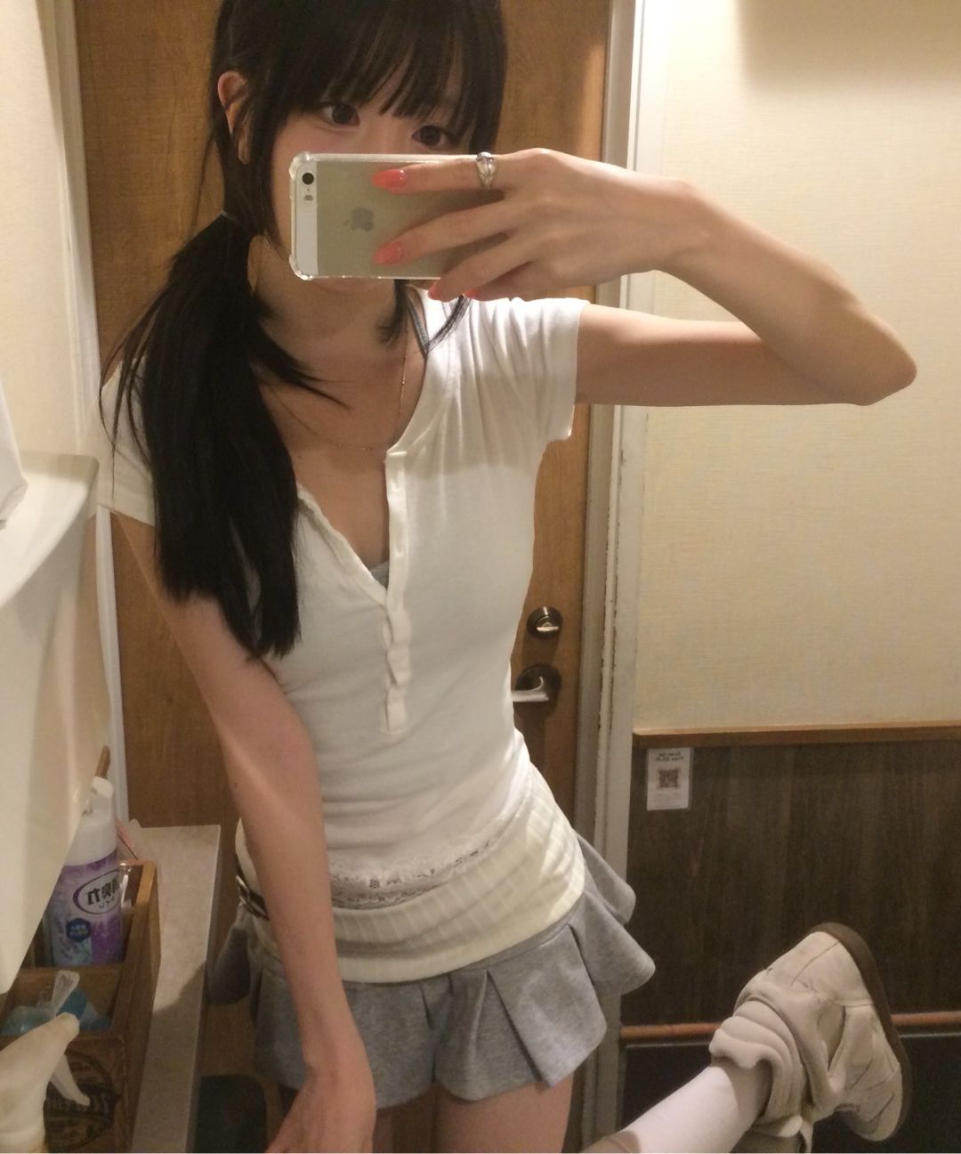 포어링(FORUSRING) 4US Banding mini skirt (black) - 사이즈 & 후기