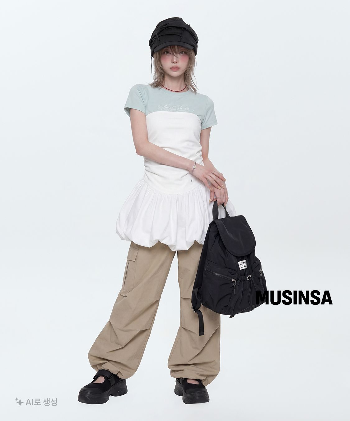 플레어업(FLAREUP) Soi Draped Cap (FL-743_Black) - 사이즈 & 후기
