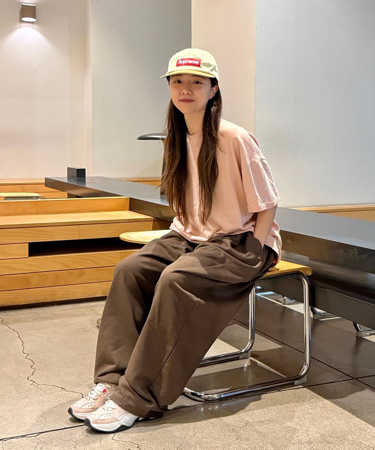 MUSINSA | SUADE TWO TUCK LONG PANTS [GRAY]