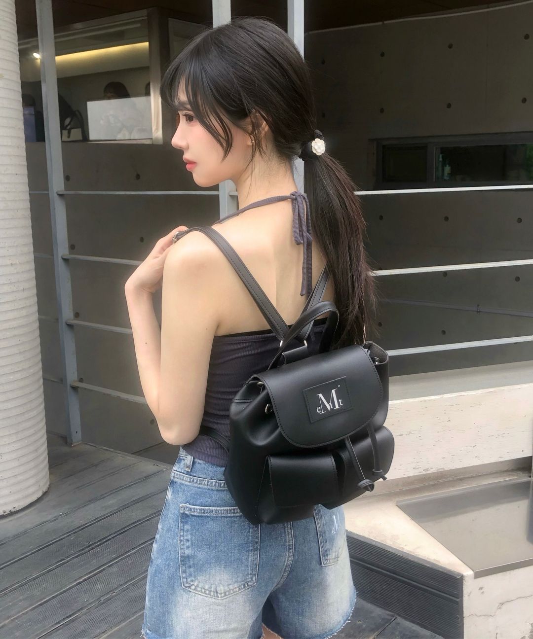 MUSINSA公式 | MUCENT アレンツーポケットレザーミニバックパック 男女共用