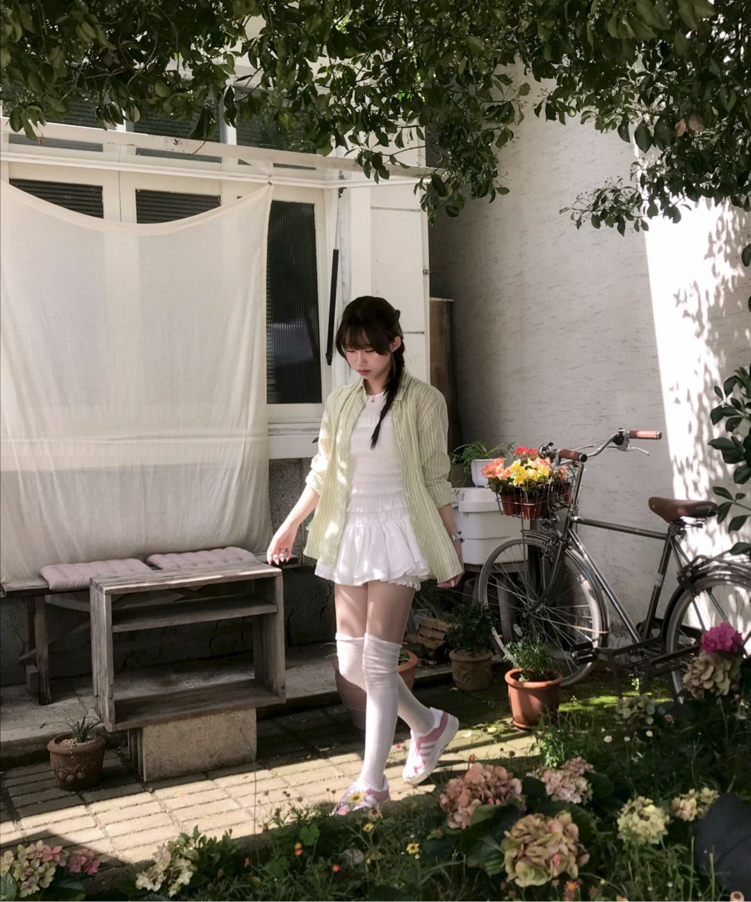 MUSINSA公式 | KHAKIPOINT Cancan Skirt Pants (ivory)