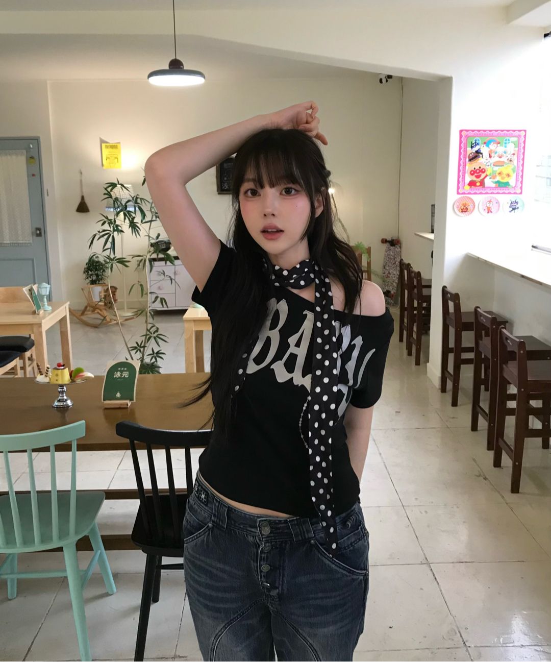 MUSINSA | SETUPEXE BABY WIDE NECK TOP / BLACK