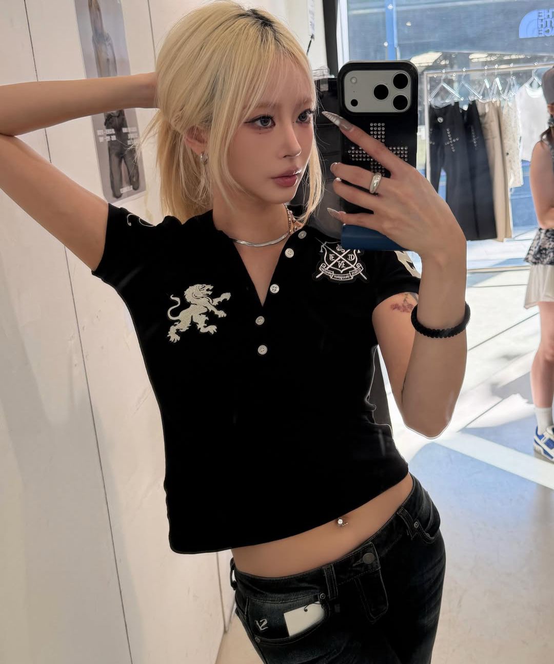MUSINSA | SCHISM INDUCING TEAM SCHISM POLO SHIRT BLACK