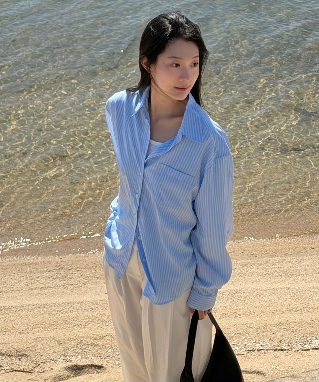 MUSINSA公式 | SIYAZU SITP5277 フレッシュストライプシャツ_スカイブルー