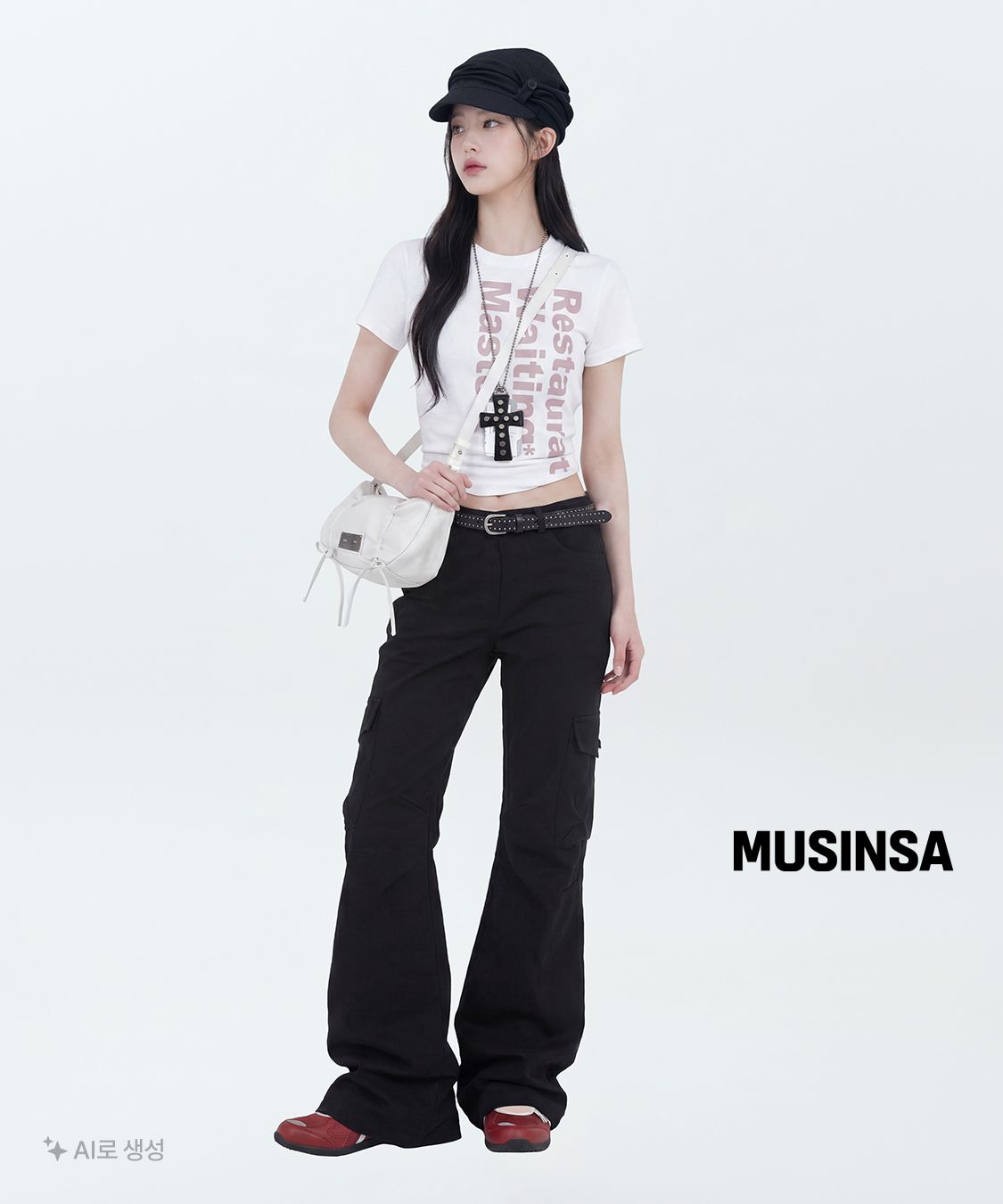 미세키서울(MISEKI SEOUL) Pocket cargo bootscut pants BLACK