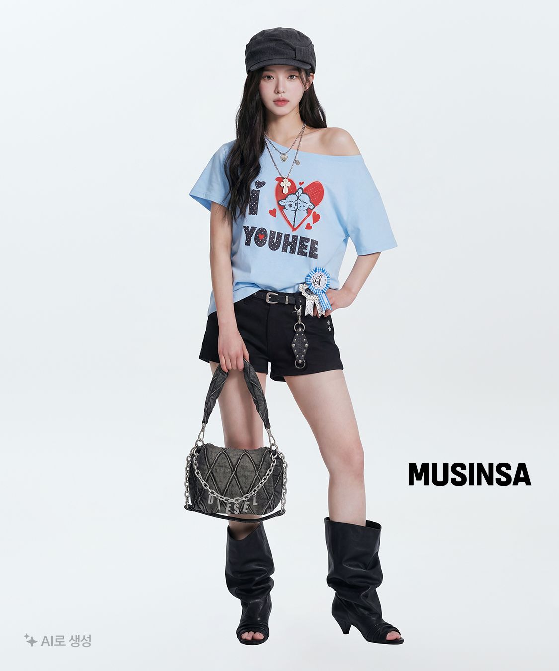 포에지담(POESIEDAME) RUBAN NOUVELLE MARGOT HAT IN WHITE - 사이즈