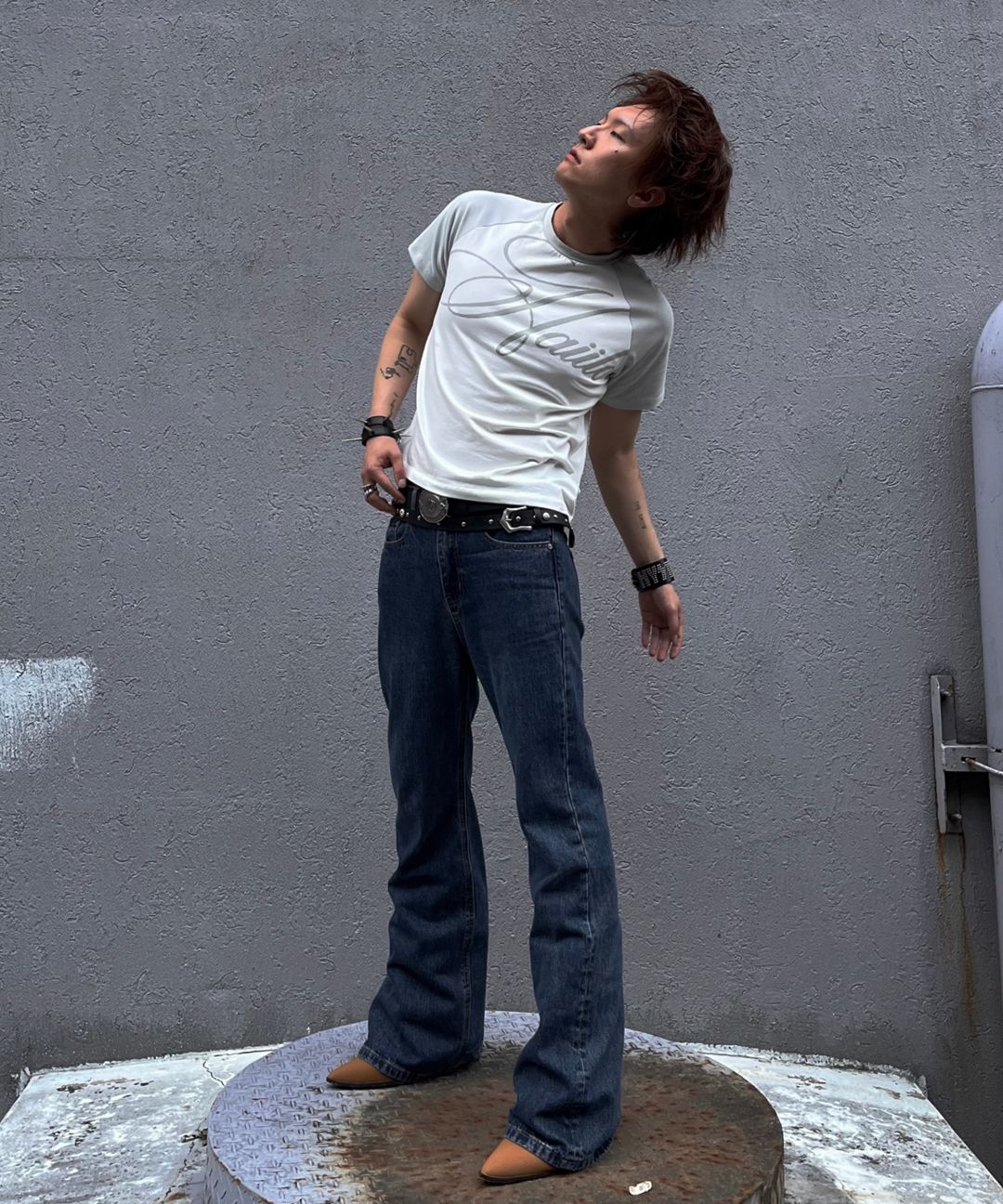 Dnsr シーグリ フレア デニム パンツ ブラック DNSR レガシーフレア 