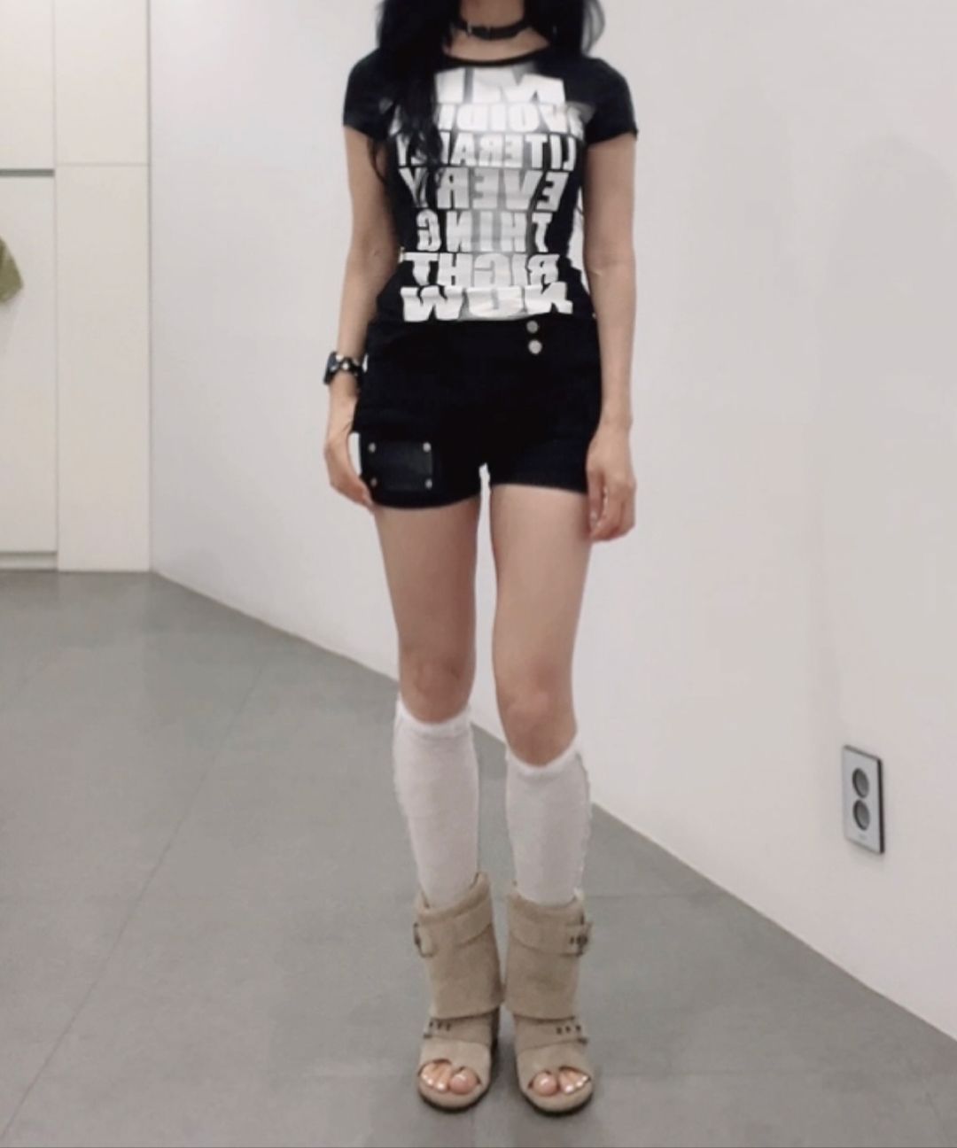 이크닉(IHCNIK) 102 soft-modular wedge boots / beige - 사이즈