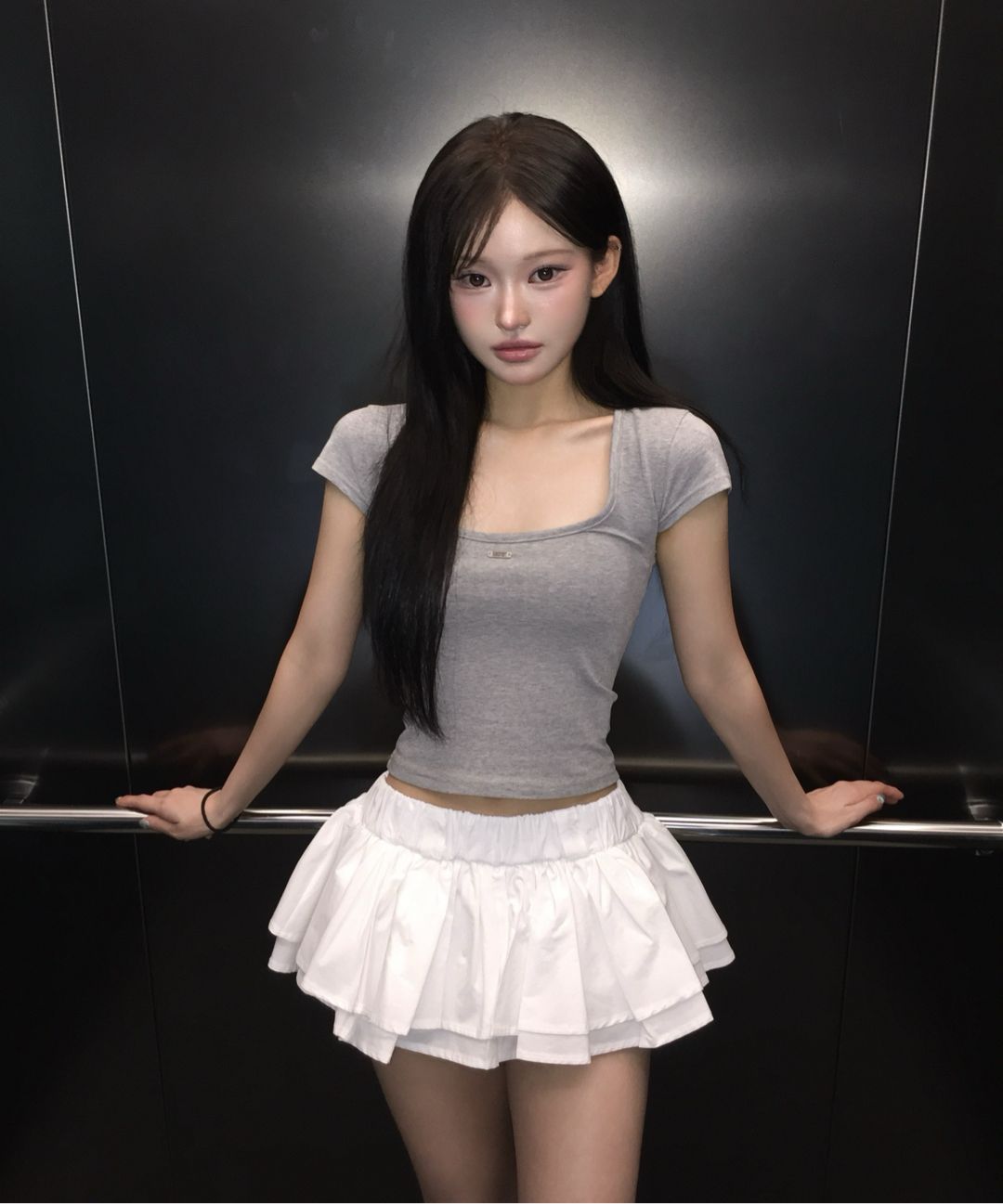 MUSINSA公式 | KHAKIPOINT Cancan Skirt Pants (ivory)