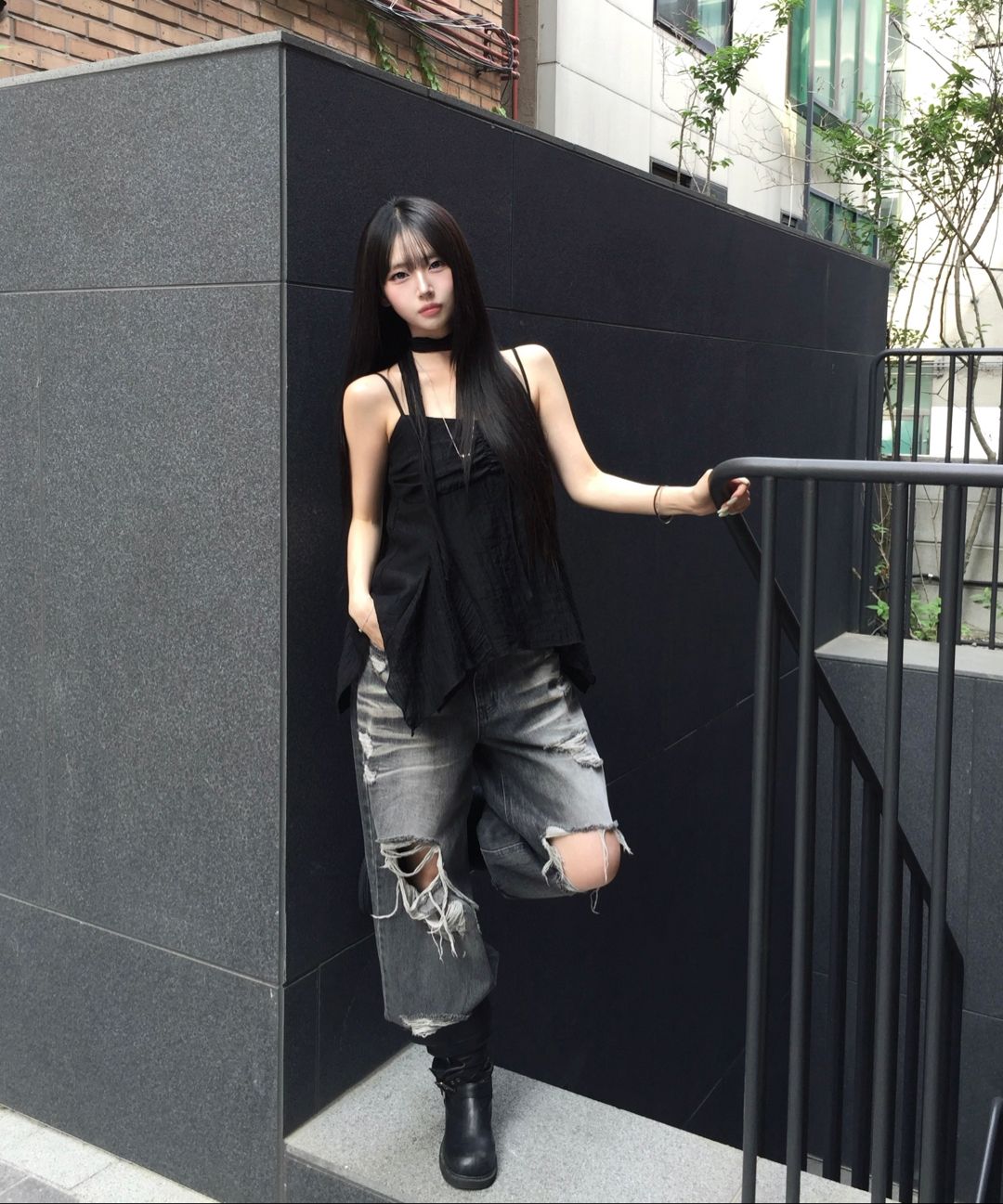 MUSINSA公式 | KHAKIPOINT Ethnic Scarf Top (brown)