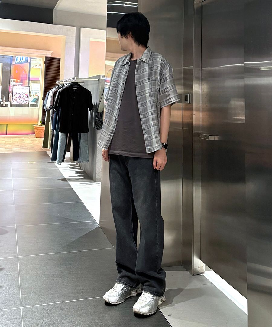 MUSINSA公式 | INSILENCE セミワイドデニムパンツ ダークグレー
