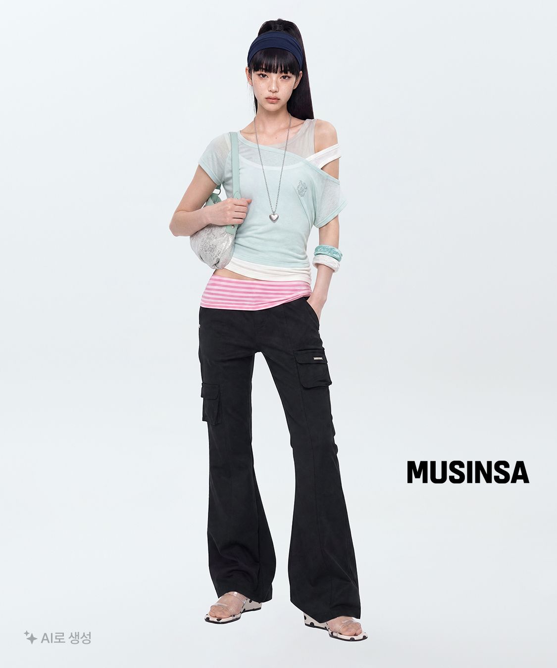 스컬프터(SCULPTOR) Lazy Sleeveless Layered Tee Mint - 사이즈