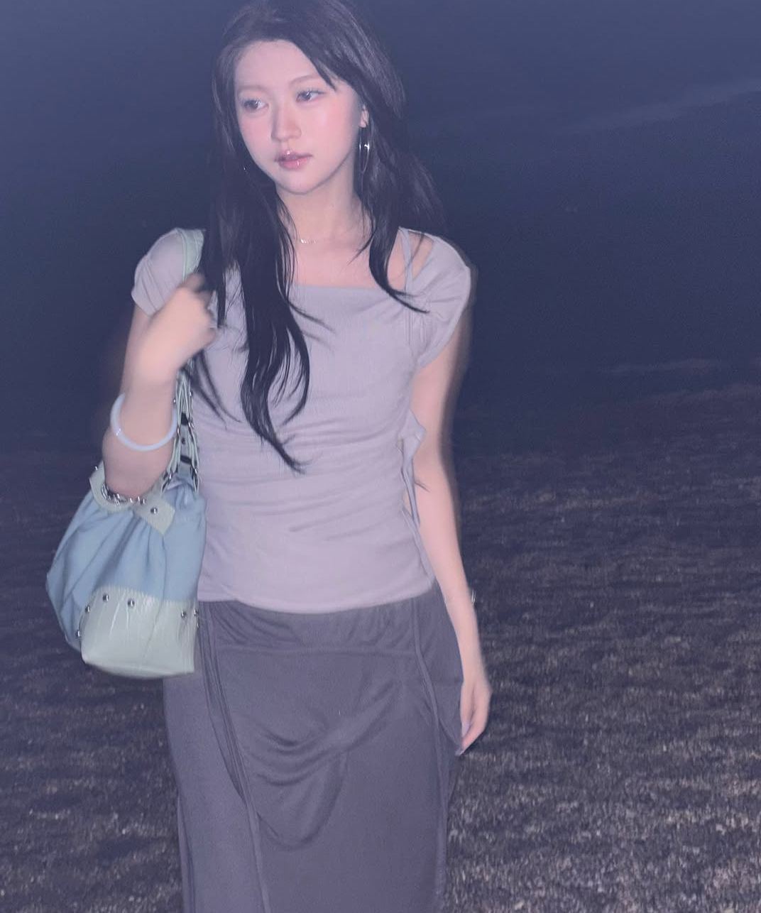 MUSINSA | FLAREUP Asymmetrical Draped Long Skirt (FL-263_Black)