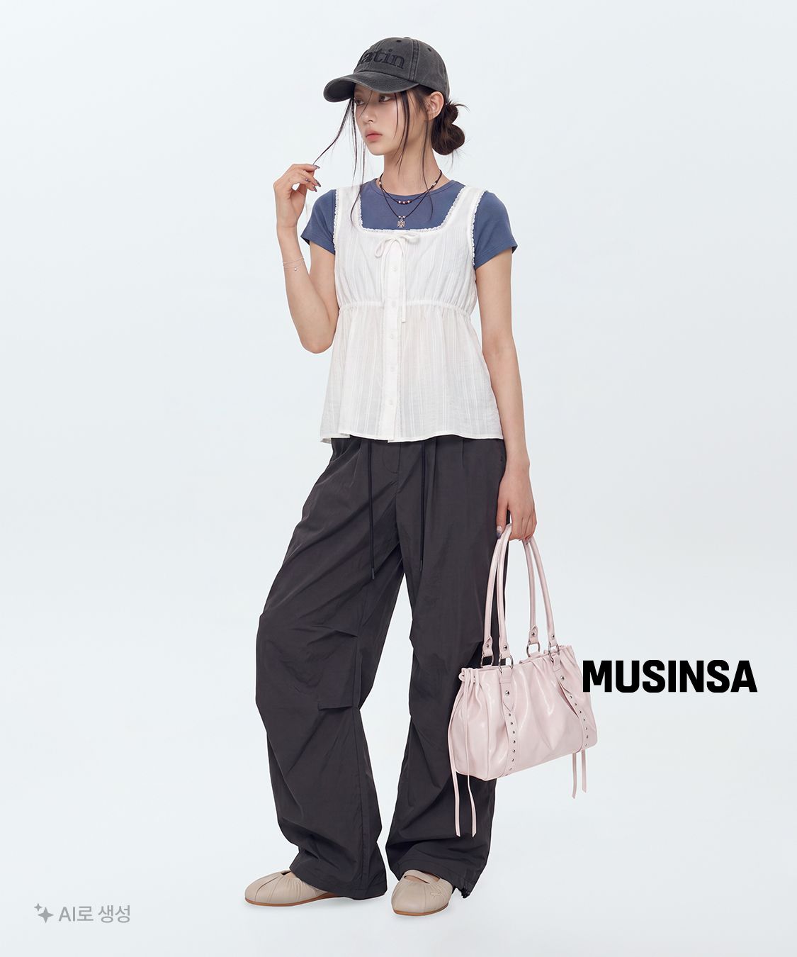 알키알카(ALKI ALKA) Studded Ruched Bag (Mint) - 사이즈 & 후기 | 무신사