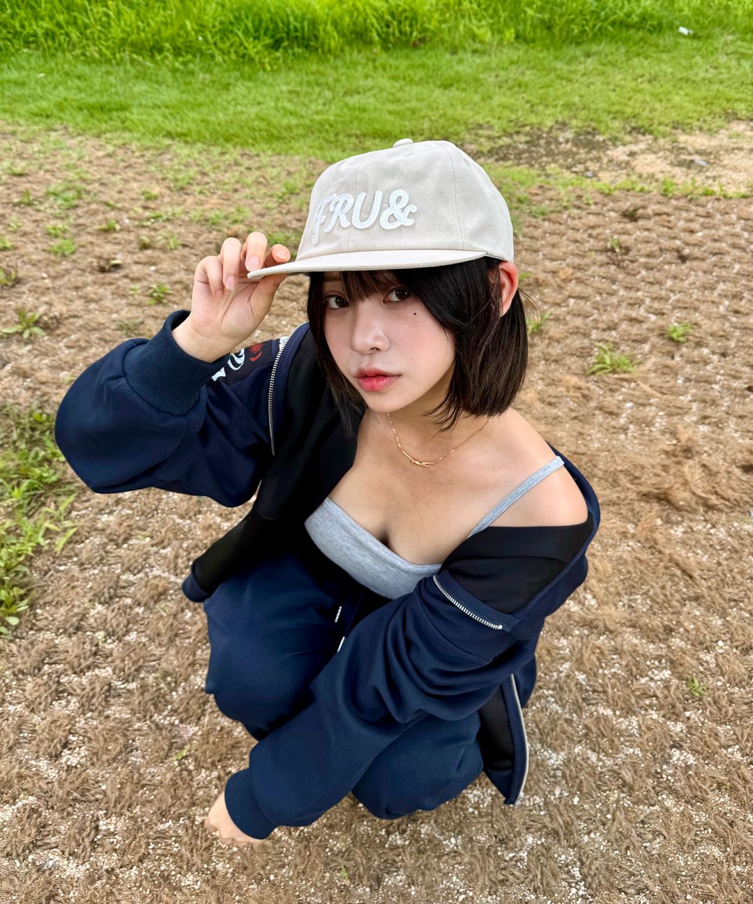 MUSINSA公式 | FRUAND FRU& STITCH LOGO CAP_BROWN