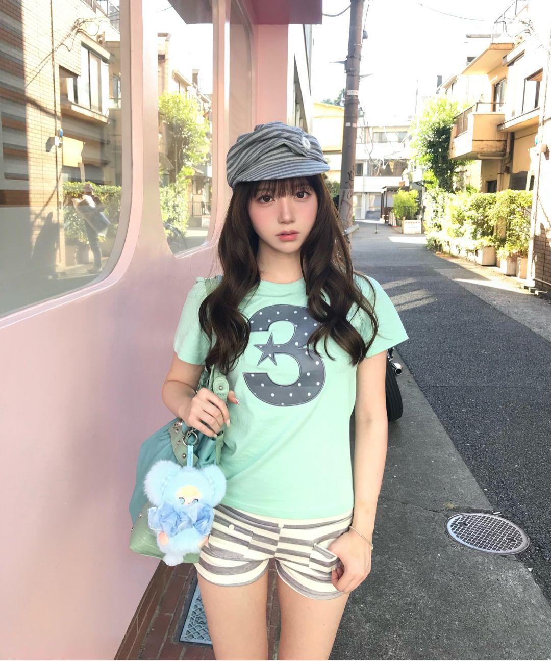MUSINSA | BAUF Button Newsboy Cap [Charcoal]