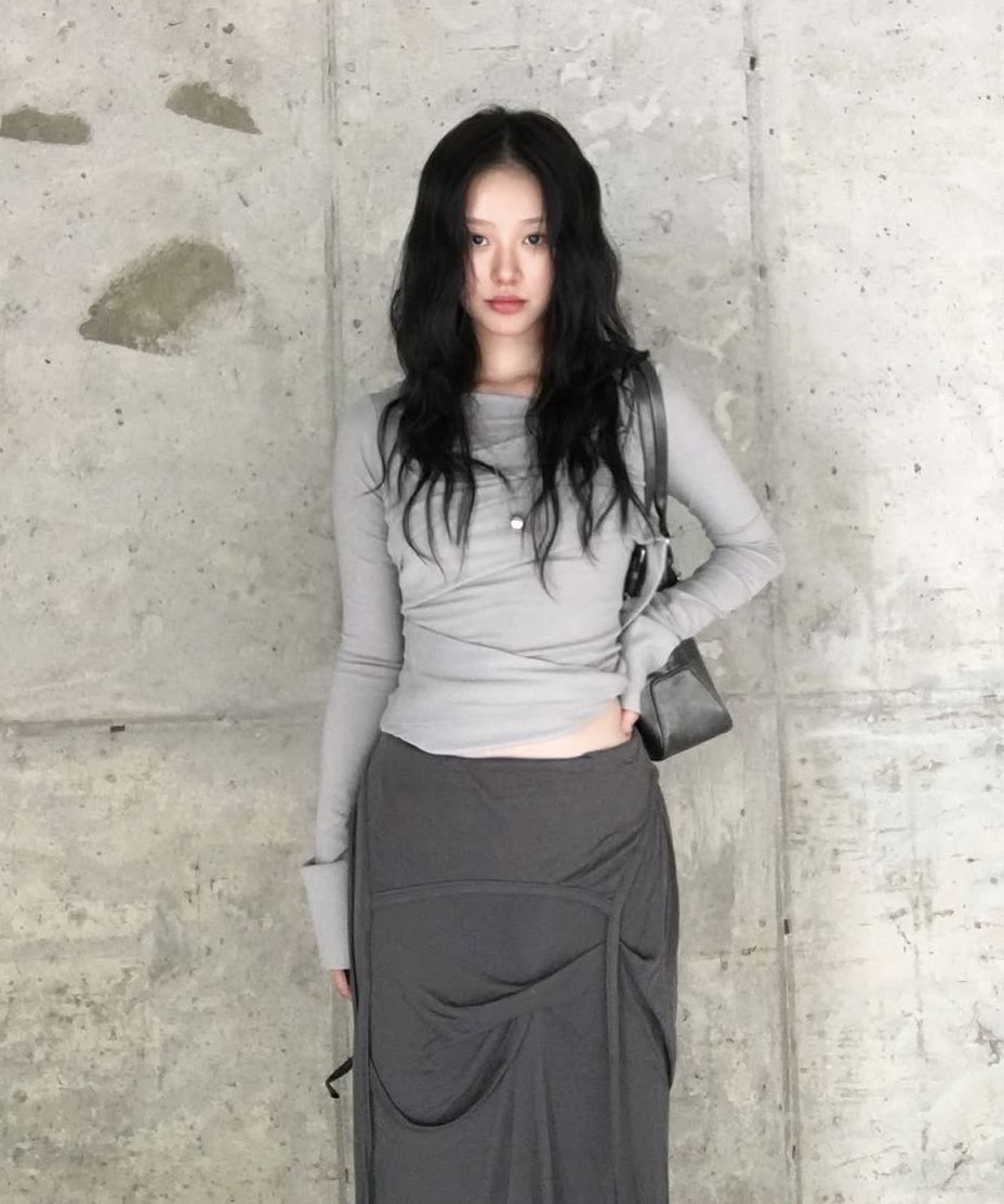 MUSINSA | FLAREUP Asymmetrical Draped Long Skirt (FL-263_Black)