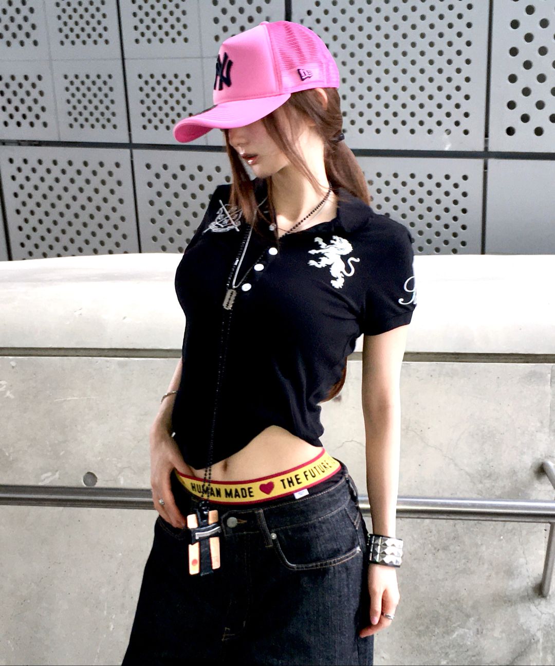 MUSINSA | SCHISM INDUCING TEAM SCHISM POLO SHIRT BLACK